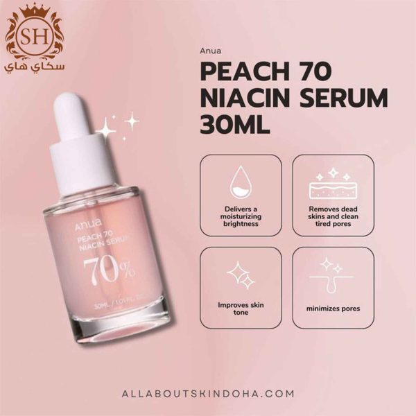 ⁦سيروم أنوا الزهري الخوخي 70%  Anua Peach 70 Niacin Serum⁩ - الصورة ⁦2⁩