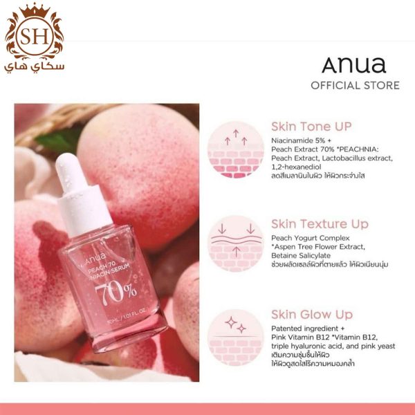 ⁦سيروم أنوا الزهري الخوخي 70%  Anua Peach 70 Niacin Serum⁩ - الصورة ⁦4⁩