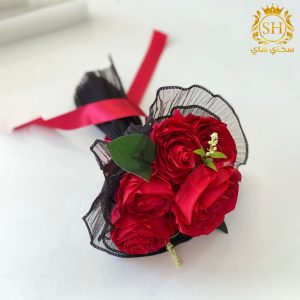 باقة ورد صناعي جوري احمر