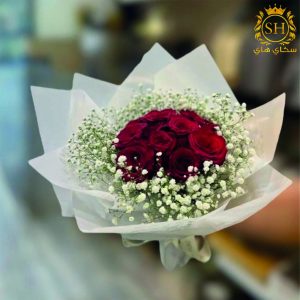 باقة ورد طبيعي جوري احمر