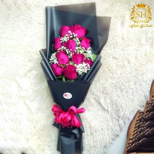 باقة ورد طبيعي جوري احمر