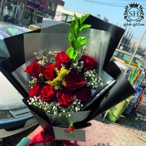 باقة ورد طبيعي جوري احمر
